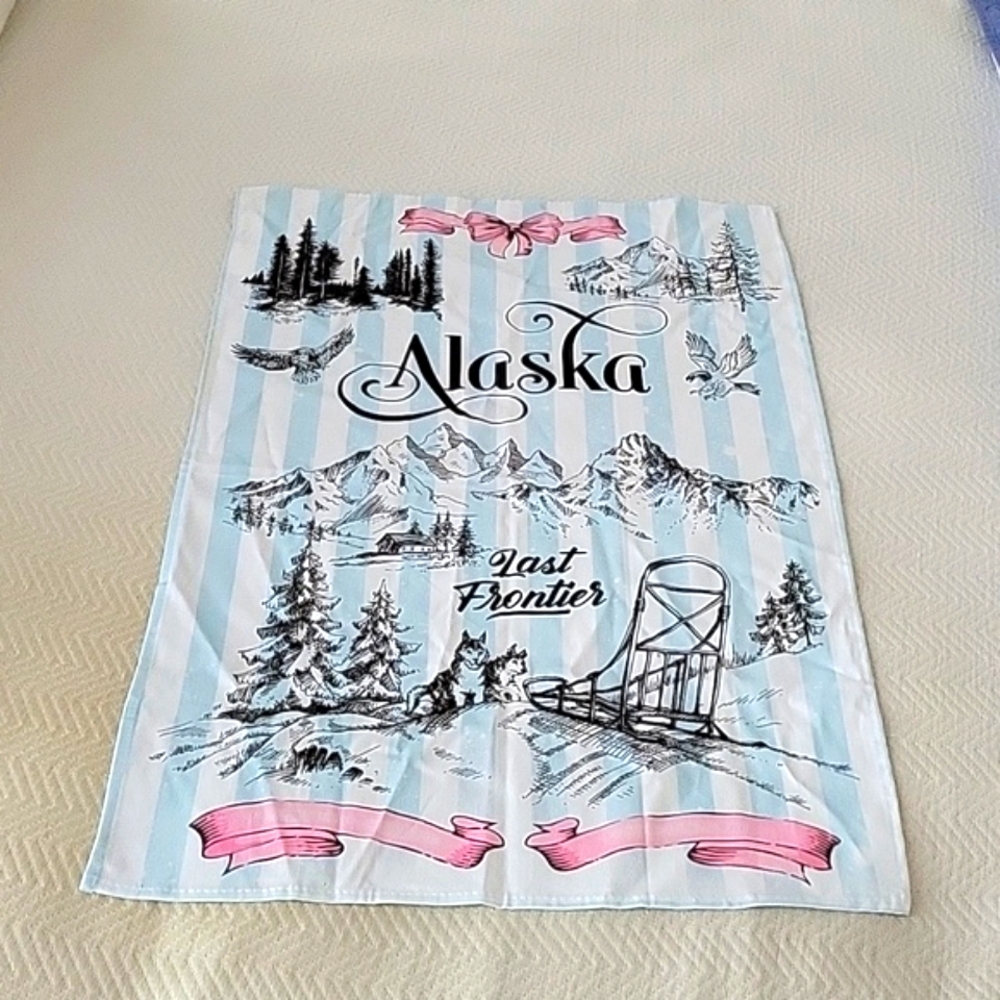 Alaska Last Frontier Tea Towel